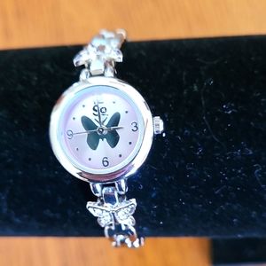 SO Silver Butterfly Watch
